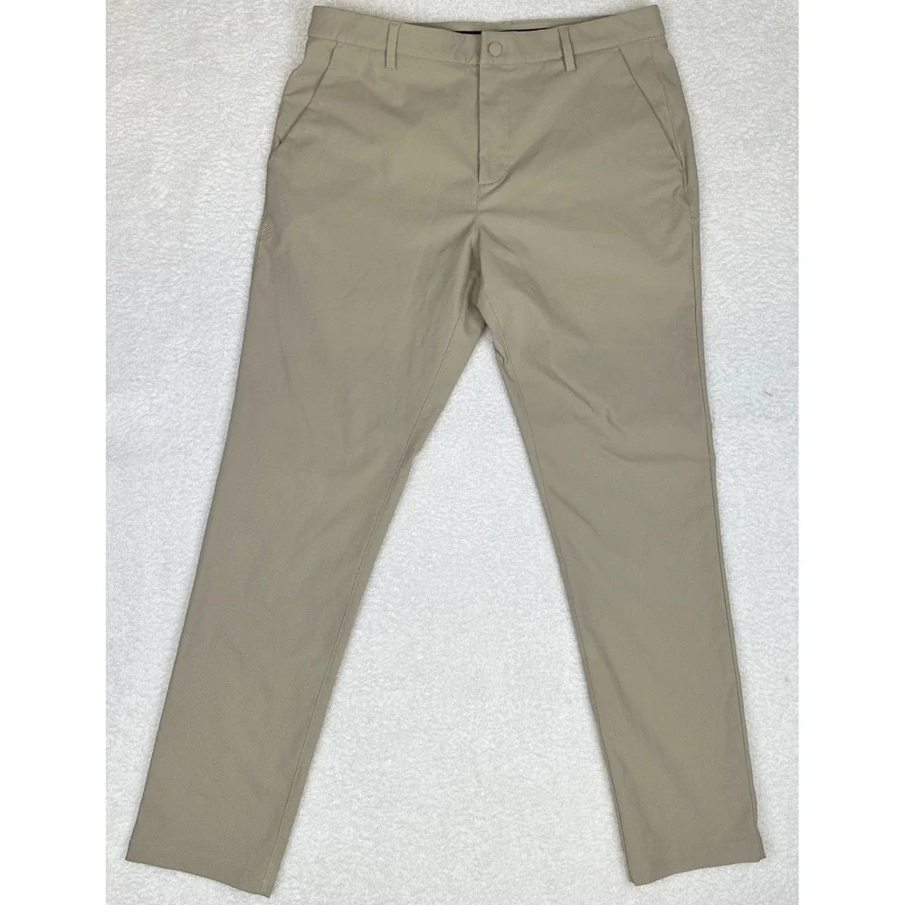 RHONE Slim Fit Performance Pants Khaki Stretch Tech Commuter Men's size 36